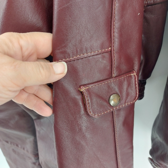 Taurus by Drospo Brown Leather Moto Jacket and Pants Size 12 - Picture 4 of 9